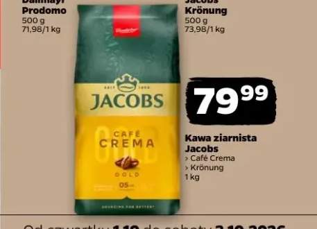 Kawa ziarnista Jacobs Café Crema +1 wariant