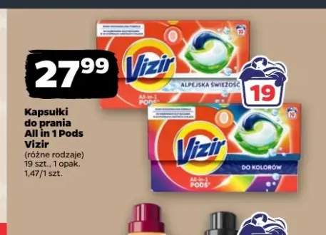 Kapsułki do prania All in 1 Pods Alpejska Świeżość Vizir +1 wariant