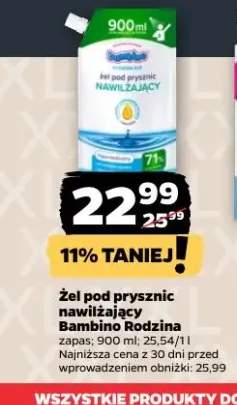Żel pod prysznic nawilżający Bambino Rodzina zapas