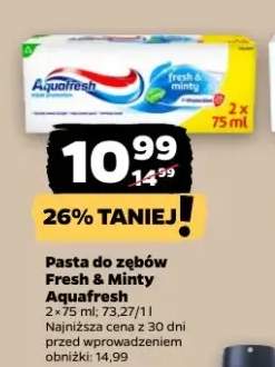 Pasta do zębów Fresh & Minty Aquafresh 2-pak