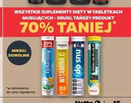 Suplementy diety w tabletkach musujących +4 warianty