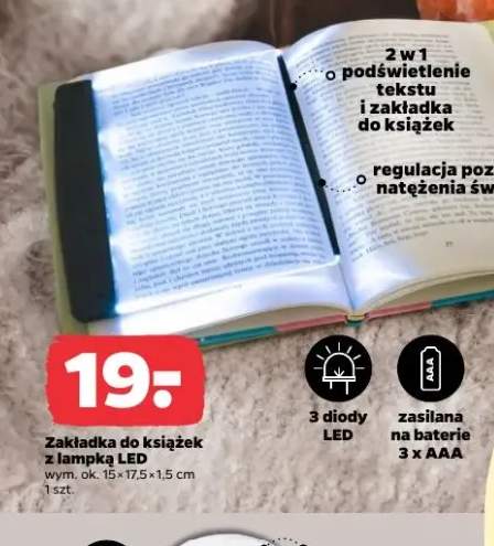 Zakładka do książek z lampką LED