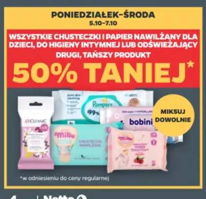 Chusteczki i papier nawilżany dla dzieci, do higieny intymnej lub odświeżający