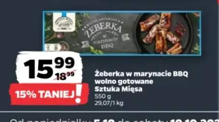 Żeberka w marynacie BBQ wolno gotowane Sztuka Mięsa