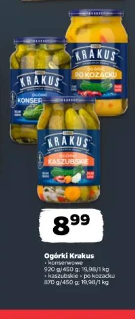 Ogórki Krakus konserwowe +2 warianty