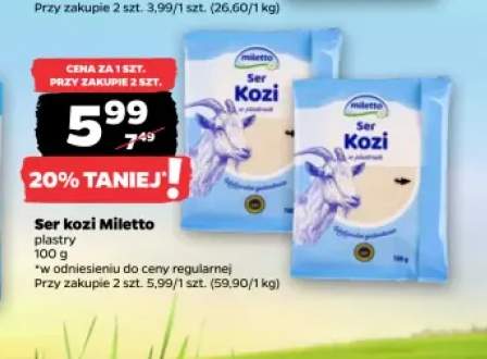 Ser kozi w plastrach Miletto