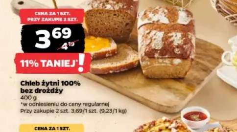 Chleb żytni 100% bez drożdży