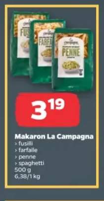 Makaron La Campagna fusilli +3 warianty