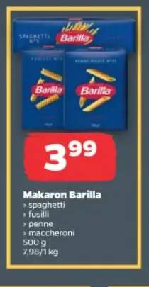 Makaron Barilla spaghetti +3 warianty