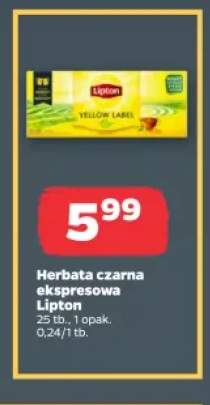 Herbata czarna ekspresowa Lipton