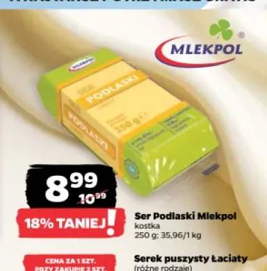 Ser Podlaski w kostce Mlekpol