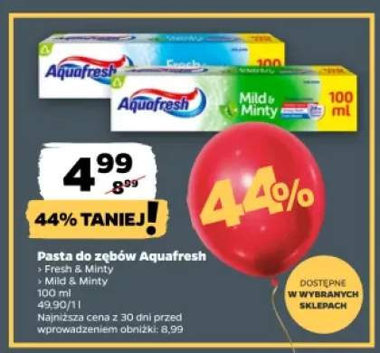 Pasta do zębów Aquafresh Fresh & Minty +1 wariant