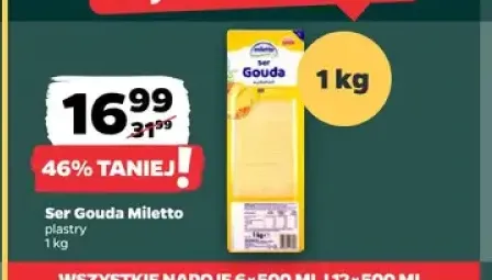Ser gouda w plastrach Miletto