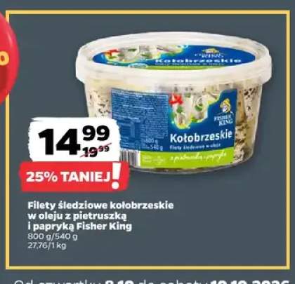 Filety śledziowe kołobrzeskie w oleju z pietruszką i papryką Fisher King