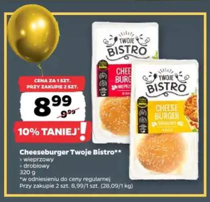 Cheeseburger wieprzowy Twoje Bistro +1 wariant
