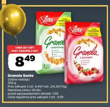 Granola orzechowa Sante +1 wariant