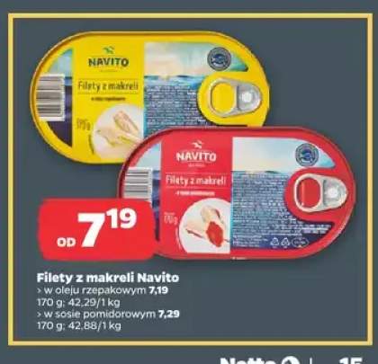 Filety z makreli w oleju rzepakowym Navito +1 wariant