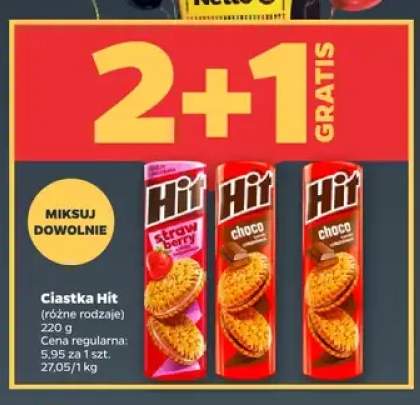 Ciastka Hit straw berry +1 wariant