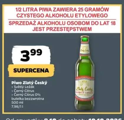 Piwo Zlatý Český Světlý Ležák +2 warianty