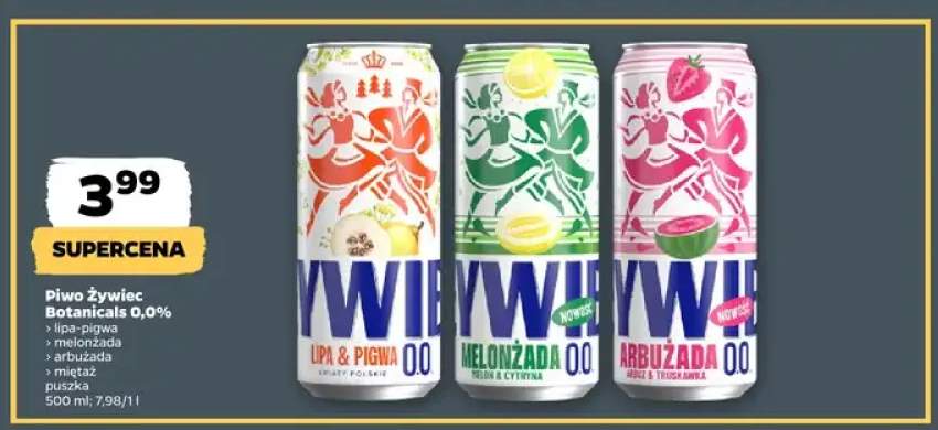 Piwo bezalkoholowe Żywiec Botanicals lipa-pigwa +3 warianty