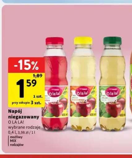 napój niegazowany