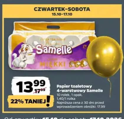 Papier toaletowy 4-warstwowy Samelle