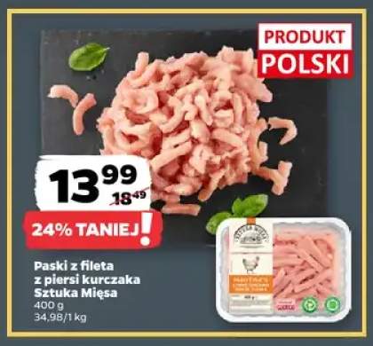 Paski z fileta z piersi kurczaka Sztuka Mięsa