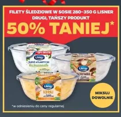 Filety śledziowe w sosie Lisner kurki +2 warianty
