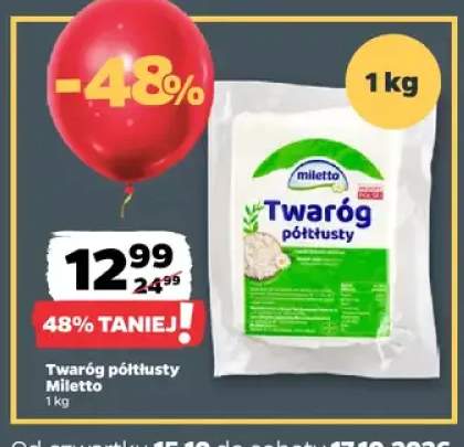 Twaróg półtłusty Miletto
