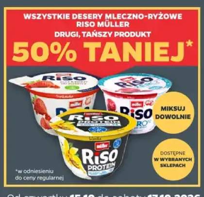 Desery mleczno-ryżowe Riso Müller +3 warianty