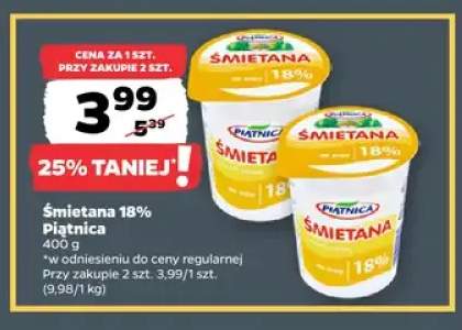 Śmietana Piątnica 18%