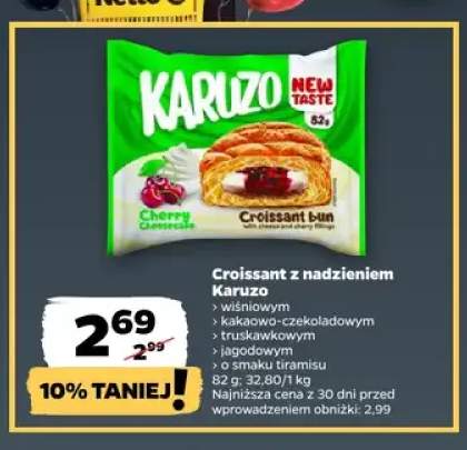 Croissant z nadzieniem Karuzo wiśniowym +4 warianty