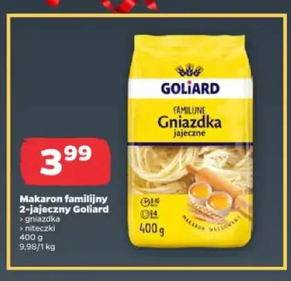 Makaron familijny 2-jajeczny Goliard gniazdka +1 wariant