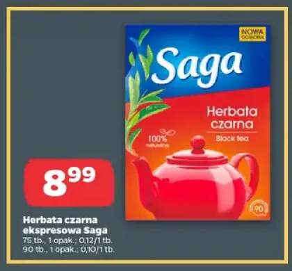 Herbata czarna ekspresowa Saga