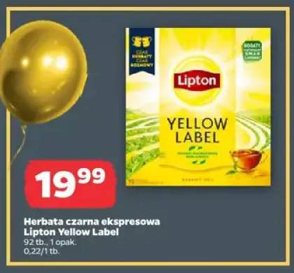 Herbata czarna ekspresowa Lipton Yellow Label