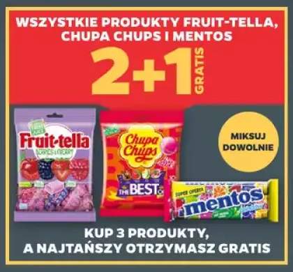 Produkty Fruit-tella, Chupa Chups i Mentos +3 warianty