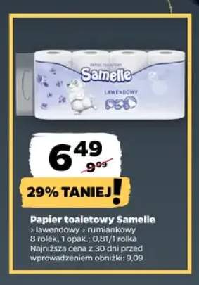Papier toaletowy Samelle rumiankowy 8-pak +1 wariant