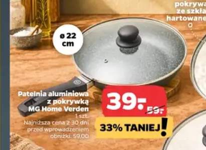 Patelnia aluminiowa z pokrywką Mg Home Verden 22 cm