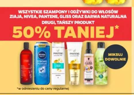 Szampony i odżywki do włosów Ziaja, Nivea, Pantene, Gliss oraz Barwa Naturalna