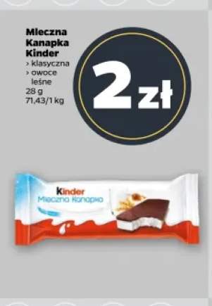 Mleczna Kanapka Kinder klasyczna +1 wariant