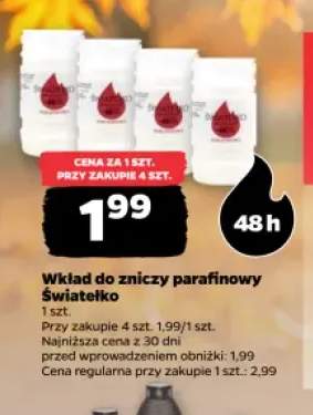Wkład do zniczy parafinowy Światełko