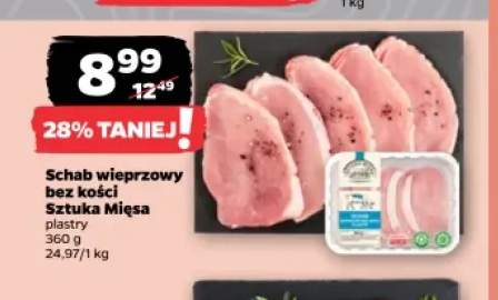 Schab wieprzowy bez kości plastry Sztuka Mięsa