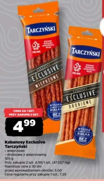 Kabanosy Exclusive wieprzowe Tarczyński +1 wariant