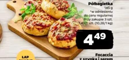 Focaccia z szynką i serem