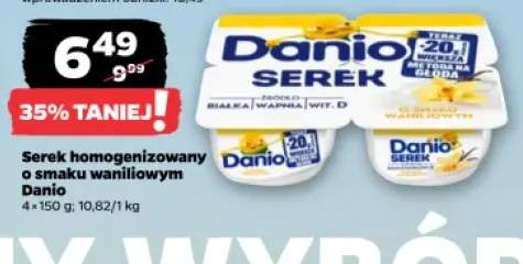 Serek homogenizowany o smaku waniliowym Danio 4-pak