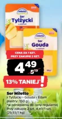 Ser tylżycki w plastrach Miletto +2 warianty