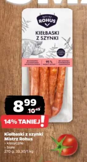 Kiełbaski z szynki klasyczne Mistrz Rohus +1 wariant