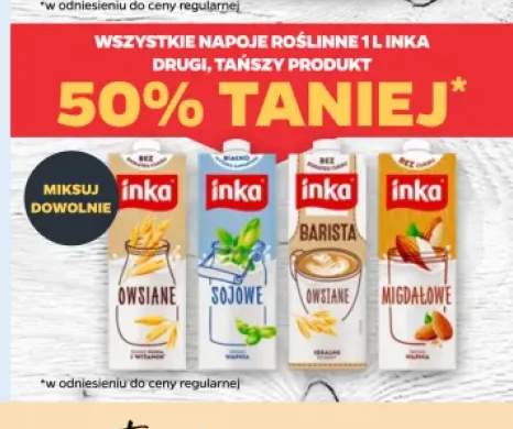 Napoje roślinne 1 l Inka +4 warianty