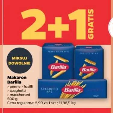 Makaron penne Barilla +3 warianty