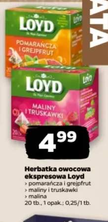 Herbatka owocowa ekspresowa Loyd pomarańcza i grejpfrut +2 warianty